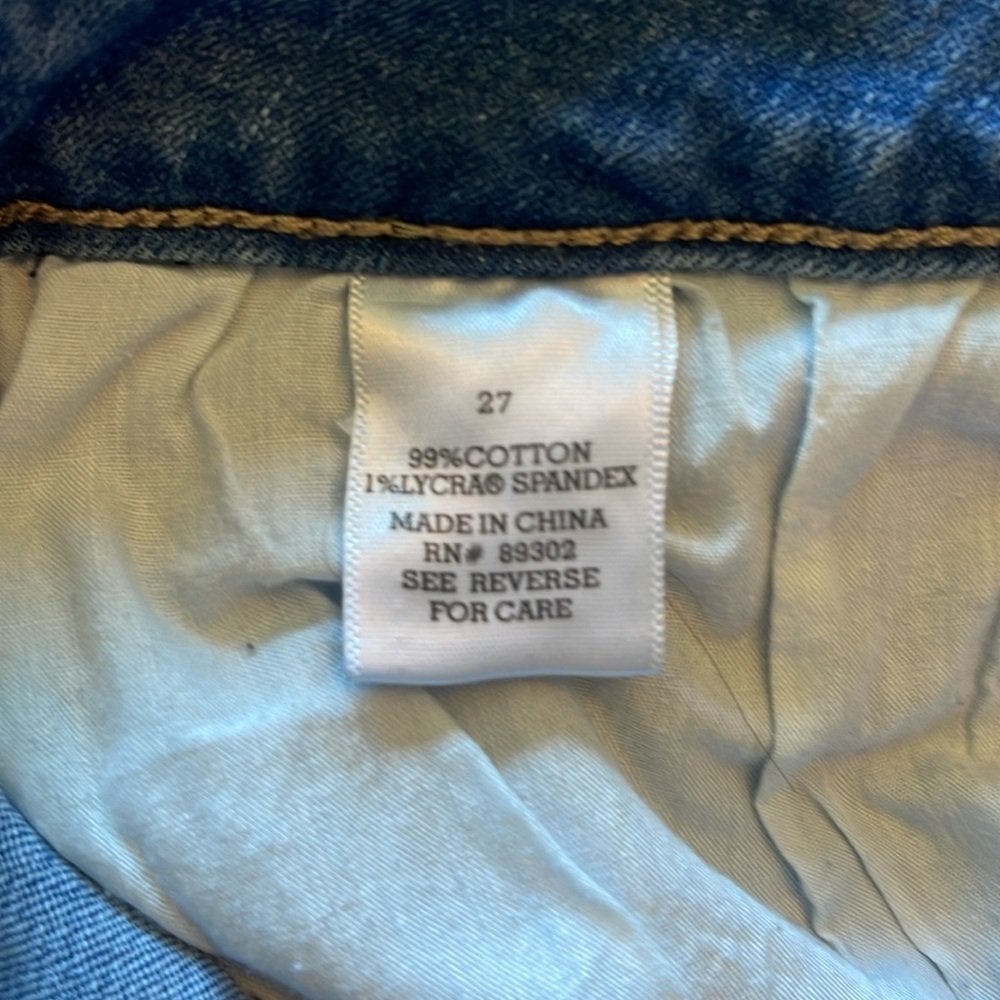 Altar’d State - medium wash distressed skinny blue jeans - size 27 - Picture 4 of 5